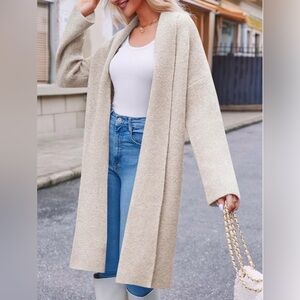 Elegant Cream Long Sweater